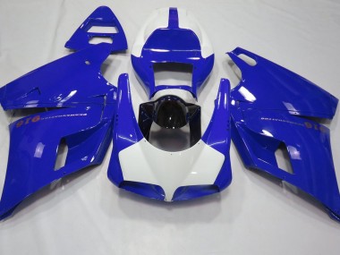 1993-2005 Gloss Blue & White Ducati 996 748 916 998 Fairings for Sale