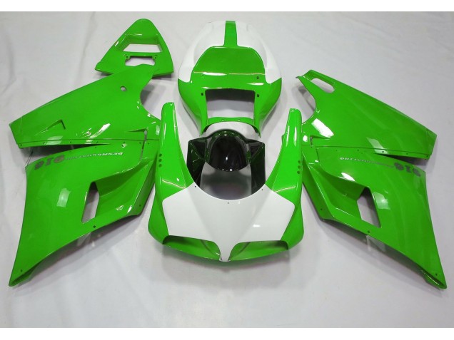 1993-2005 Gloss Green & White Ducati 996 748 916 998 Fairings for Sale 1993-2005 Gloss Green & White Ducati 996 748 916 998 Fairings for Sale