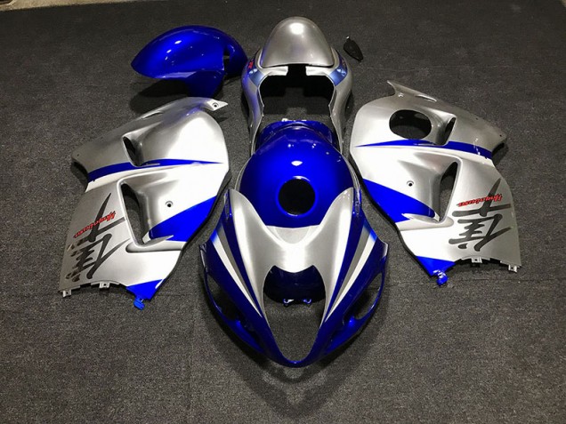 1997-2007 Gloss Blue and Silver Suzuki GSXR 1300 Fairings for Sale 1997-2007 Gloss Blue and Silver Suzuki GSXR 1300 Fairings for Sale