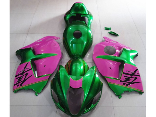 1997-2007 Gloss Green and Pink Suzuki GSXR 1300 Fairings for Sale 1997-2007 Gloss Green and Pink Suzuki GSXR 1300 Fairings for Sale