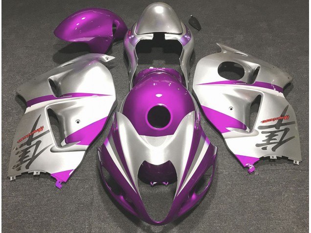 1997-2007 Gloss Pink and Silver Suzuki GSXR 1300 Fairings for Sale 1997-2007 Gloss Pink and Silver Suzuki GSXR 1300 Fairings for Sale