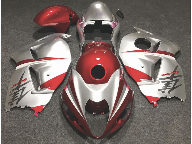 1997-2007 Gloss Red and Silver Suzuki GSXR 1300 Fairings for Sale 1997-2007 Gloss Red and Silver Suzuki GSXR 1300 Fairings for Sale