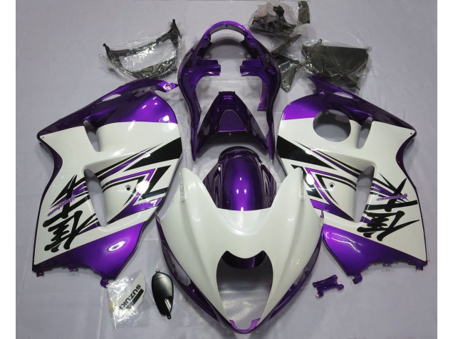 1997-2007 Gloss White & Purple Suzuki GSXR 1300 Fairings for Sale 1997-2007 Gloss White & Purple Suzuki GSXR 1300 Fairings for Sale
