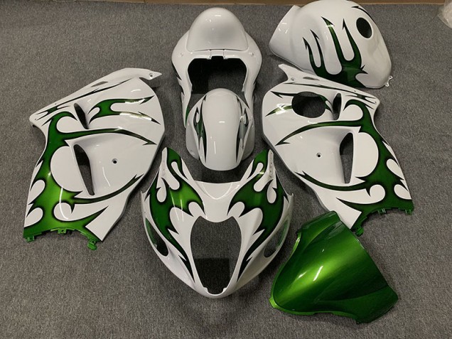 1997-2007 Green and White Suzuki GSXR 1300 Fairings for Sale 1997-2007 Green and White Suzuki GSXR 1300 Fairings for Sale