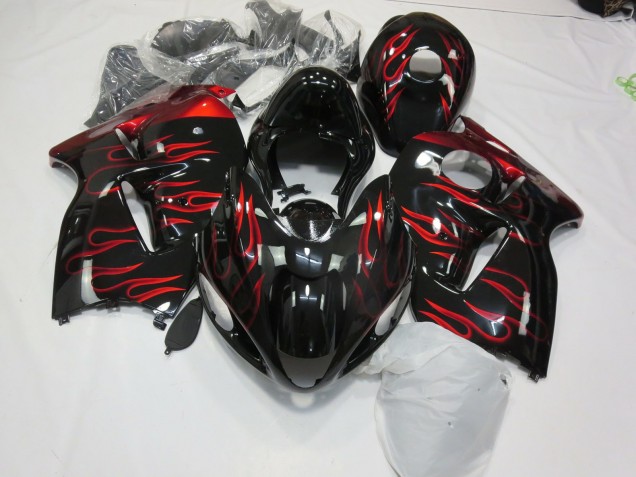 1997-2007 Red Flame Suzuki GSXR 1300 Fairings for Sale 1997-2007 Red Flame Suzuki GSXR 1300 Fairings for Sale