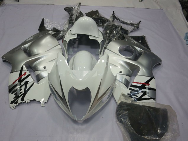1997-2007 Silver White Suzuki GSXR 1300 Fairings for Sale 1997-2007 Silver White Suzuki GSXR 1300 Fairings for Sale
