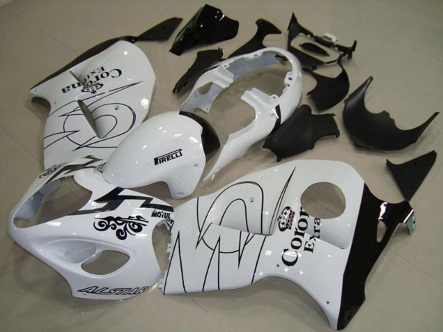 1997-2007 White with Green Suzuki GSXR 1300 Fairings for Sale 1997-2007 White with Green Suzuki GSXR 1300 Fairings for Sale