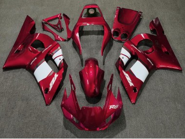 1998-2002 Deep Red & White Yamaha R6 Fairings for Sale