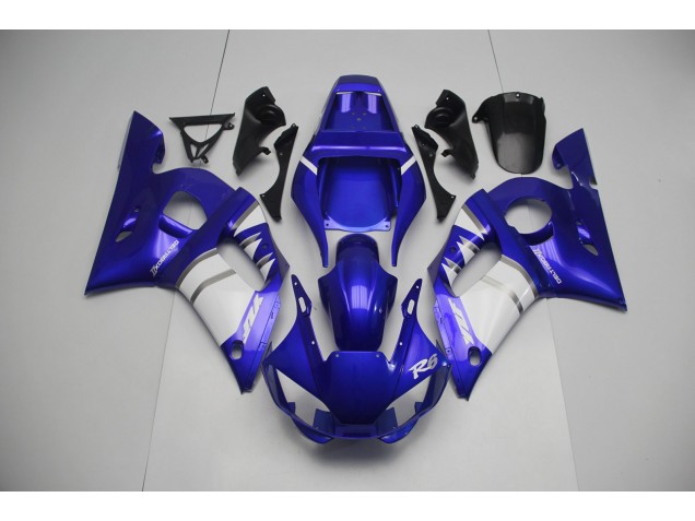1998-2002 Silver White and Blue Yamaha R6 Fairings for Sale 1998-2002 Silver White and Blue Yamaha R6 Fairings for Sale