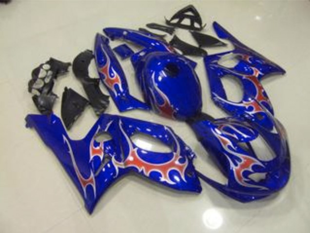 1998-2007 Blue Red and Silver Gloss Yamaha YZF600 Fairings for Sale
