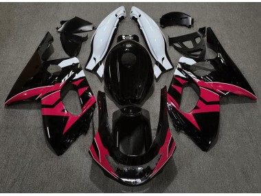 1998-2007 Gloss Black Red and White Yamaha YZF600 Fairings for Sale