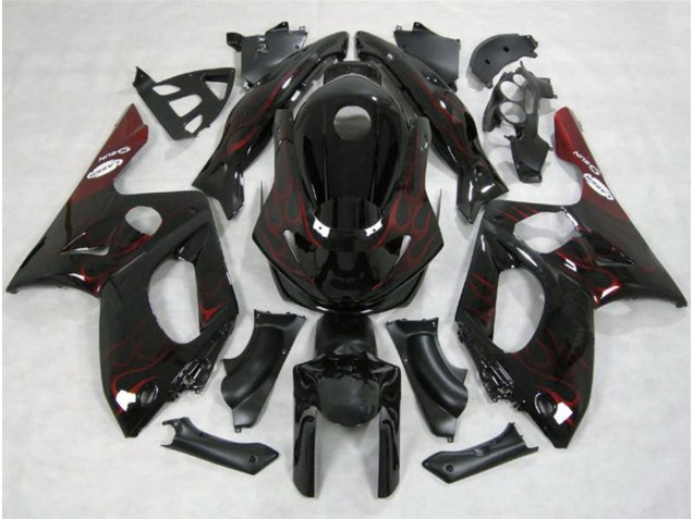 1998-2007 Red Flame Yamaha YZF600 Fairings for Sale 1998-2007 Red Flame Yamaha YZF600 Fairings for Sale