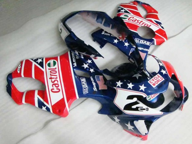 1999-2000 Red Castrol Honda CBR600 F4 Fairings for Sale 1999-2000 Red Castrol Honda CBR600 F4 Fairings for Sale