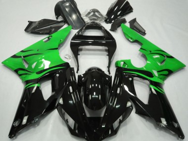 2000-2001 Black Flame & Green Yamaha R1 Fairings for Sale