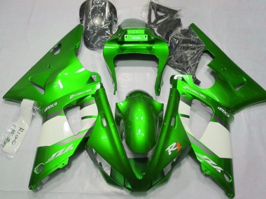 2000-2001 Electric Green & White Yamaha R1 Fairings for Sale