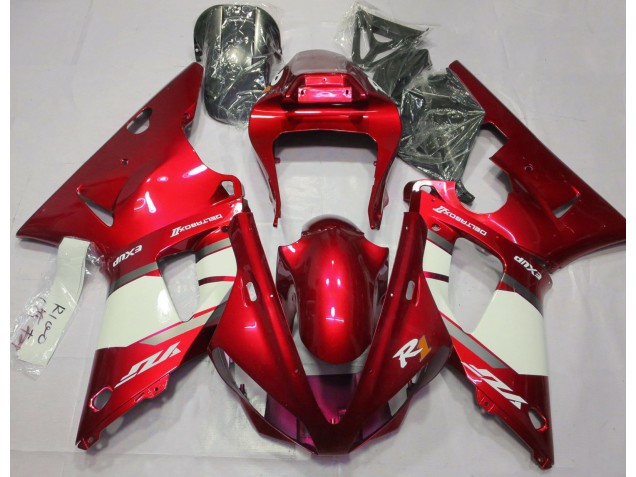 2000-2001 Fire Red & White Yamaha R1 Fairings for Sale 2000-2001 Fire Red & White Yamaha R1 Fairings for Sale