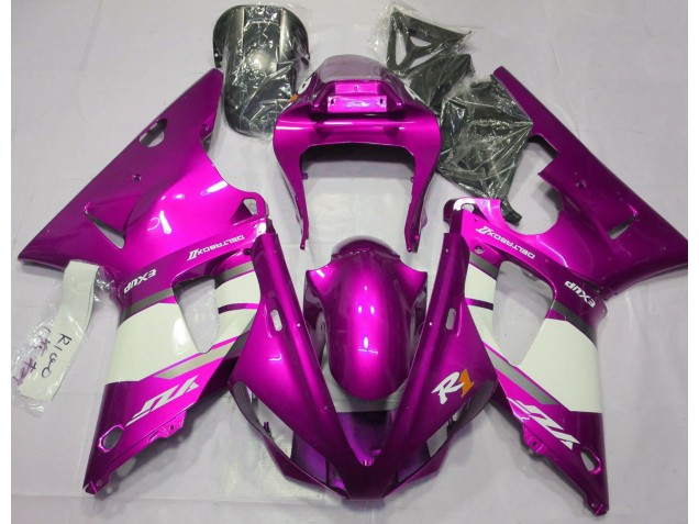 2000-2001 Hot Pink & White Yamaha R1 Fairings for Sale 2000-2001 Hot Pink & White Yamaha R1 Fairings for Sale