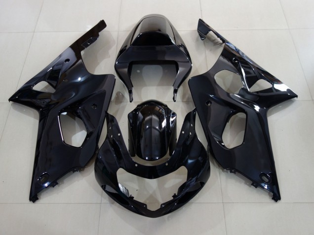2000-2002 Gloss Black with Logo Suzuki GSXR 1000 Fairings for Sale 2000-2002 Gloss Black with Logo Suzuki GSXR 1000 Fairings for Sale
