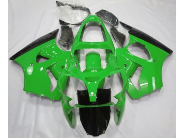 2000-2002 Gloss Green & Black Kawasaki ZX6R Fairings for Sale