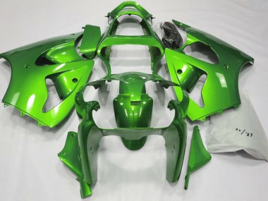 2000-2002 Metallic Green Kawasaki ZX6R Fairings for Sale