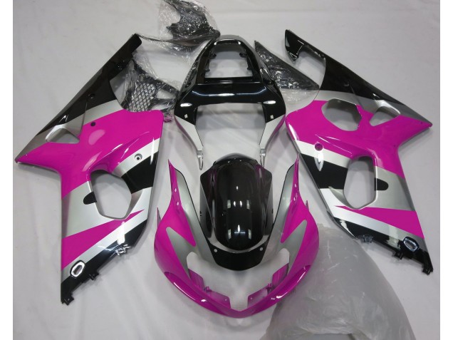2000-2002 Pink Silver OEM Style Suzuki GSXR 1000 Fairings for Sale 2000-2002 Pink Silver OEM Style Suzuki GSXR 1000 Fairings for Sale