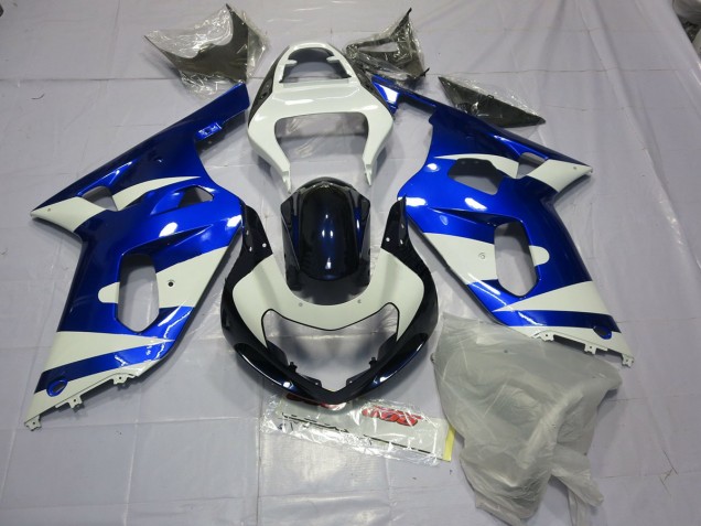 2001-2003 Blue and White Suzuki GSXR 600-750 Fairings for Sale 2001-2003 Blue and White Suzuki GSXR 600-750 Fairings for Sale