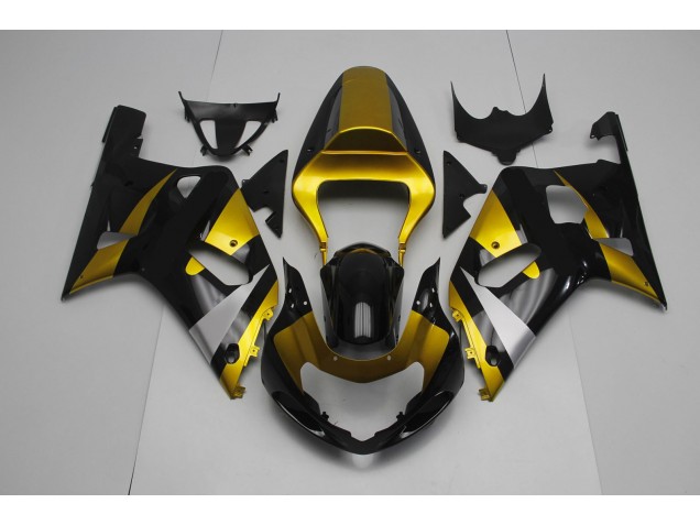 2001-2003 Gloss Black and Gold Suzuki GSXR 600-750 Fairings for Sale 2001-2003 Gloss Black and Gold Suzuki GSXR 600-750 Fairings for Sale