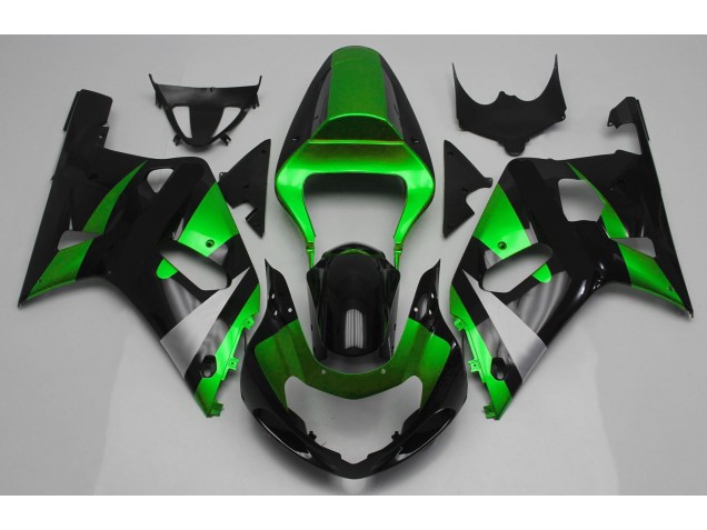 2001-2003 Gloss Green and Black Suzuki GSXR 600-750 Fairings for Sale 2001-2003 Gloss Green and Black Suzuki GSXR 600-750 Fairings for Sale