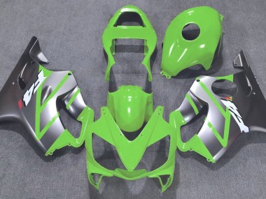 2001-2003 Green and Matte Silver Honda CBR600 F4i Fairings for Sale