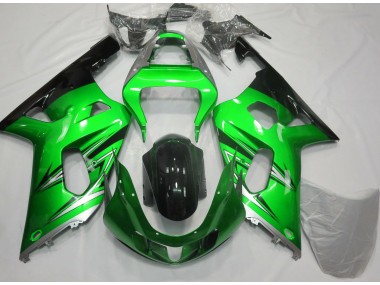 2001-2003 Green and Silver Suzuki GSXR 600-750 Fairings for Sale
