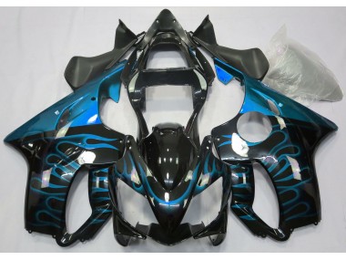 2001-2003 Light Blue Flame Honda CBR600 F4i Fairings for Sale