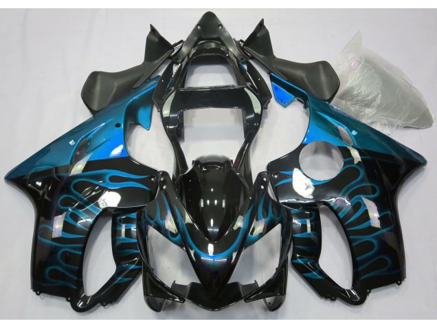 2001-2003 Light Blue Flame Honda CBR600 F4i Fairings for Sale