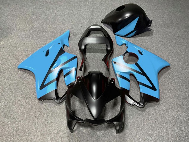 2001-2003 Matte Black and Light Blue Honda CBR600 F4i Fairings for Sale 2001-2003 Matte Black and Light Blue Honda CBR600 F4i Fairings for Sale