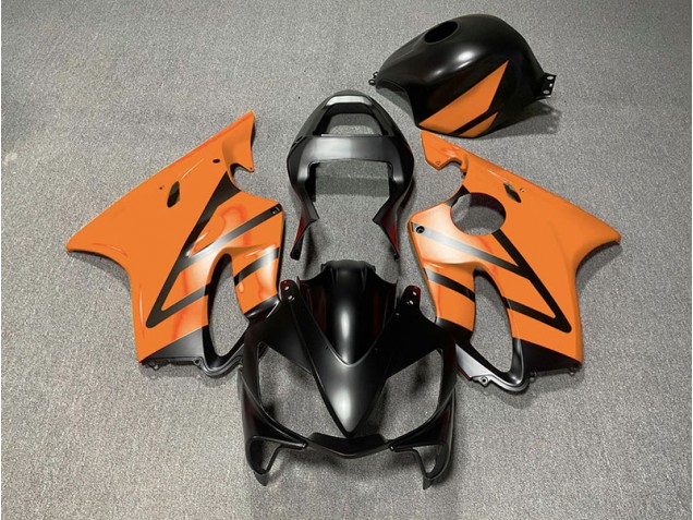 2001-2003 Matte Black and Orange Honda CBR600 F4i Fairings for Sale