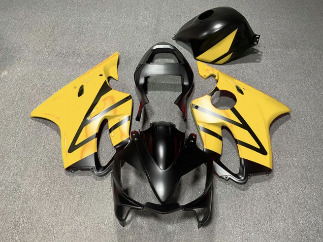 2001-2003 Matte Black and Yellow Honda CBR600 F4i Fairings for Sale 2001-2003 Matte Black and Yellow Honda CBR600 F4i Fairings for Sale