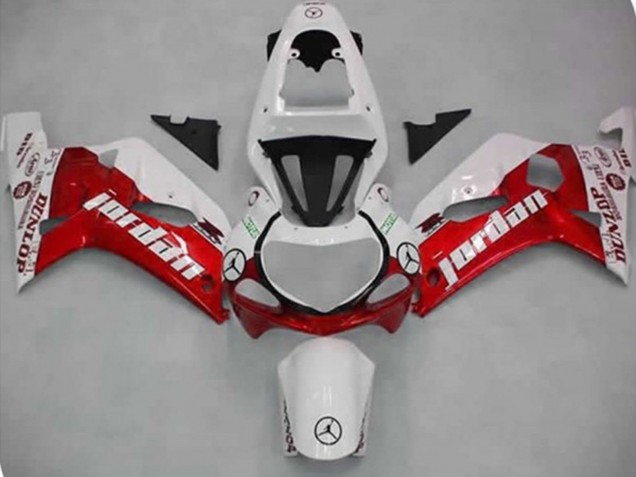 2001-2003 Red Jordan Suzuki GSXR 600-750 Fairings for Sale 2001-2003 Red Jordan Suzuki GSXR 600-750 Fairings for Sale