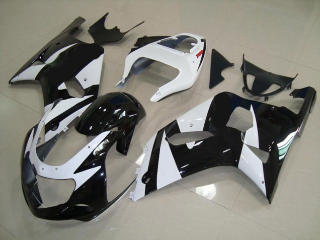 2001-2003 White and Black Suzuki GSXR 600-750 Fairings for Sale 2001-2003 White and Black Suzuki GSXR 600-750 Fairings for Sale