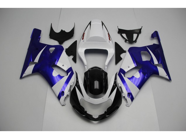 2001-2003 White and Blue Suzuki GSXR 600-750 Fairings for Sale 2001-2003 White and Blue Suzuki GSXR 600-750 Fairings for Sale