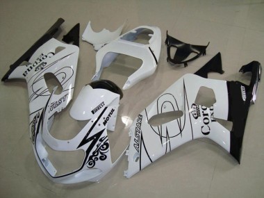 2001-2003 White Corona Suzuki GSXR 600-750 Fairings for Sale
