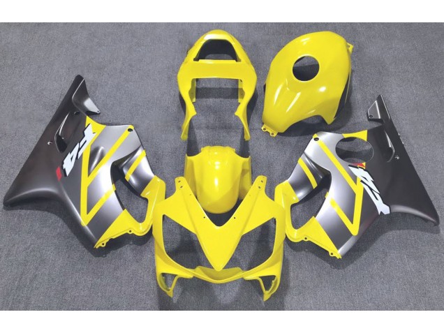 2001-2003 Yellow and Matte Silver Honda CBR600 F4i Fairings for Sale 2001-2003 Yellow and Matte Silver Honda CBR600 F4i Fairings for Sale