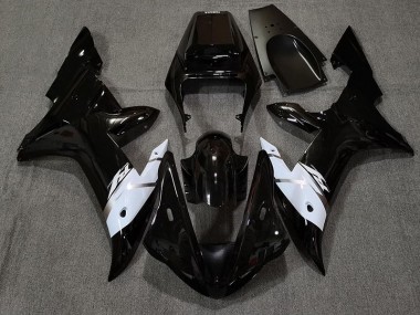 2002-2003 Gloss Black White and Silver Yamaha R1 Fairings for Sale