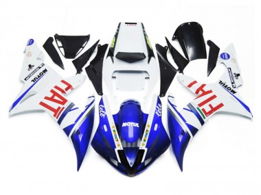 2002-2003 Gloss white and Blue Fiat Yamaha R1 Fairings for Sale