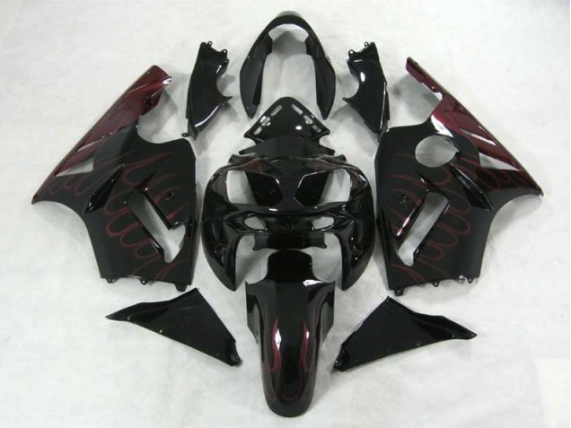 2002-2005 Burgundy Flame Kawasaki ZX12R Fairings for Sale 2002-2005 Burgundy Flame Kawasaki ZX12R Fairings for Sale
