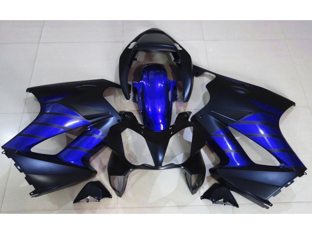 2002-2012 Matte Black & Blue Honda VFR800 Fairings for Sale 2002-2012 Matte Black & Blue Honda VFR800 Fairings for Sale