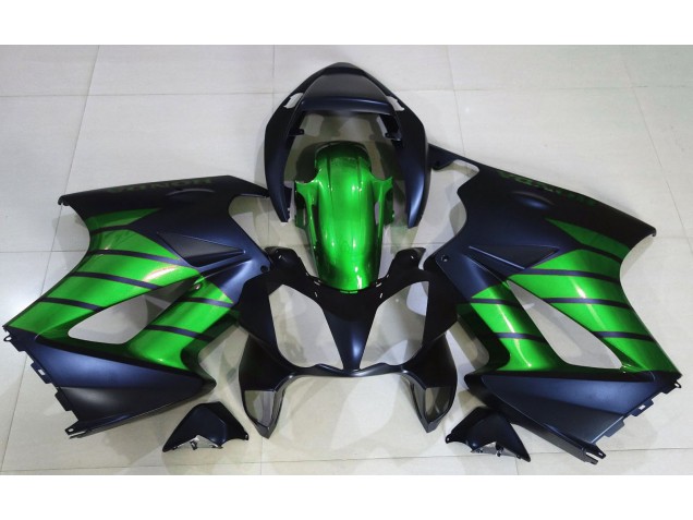 2002-2012 Matte Black & Green Honda VFR800 Fairings for Sale 2002-2012 Matte Black & Green Honda VFR800 Fairings for Sale