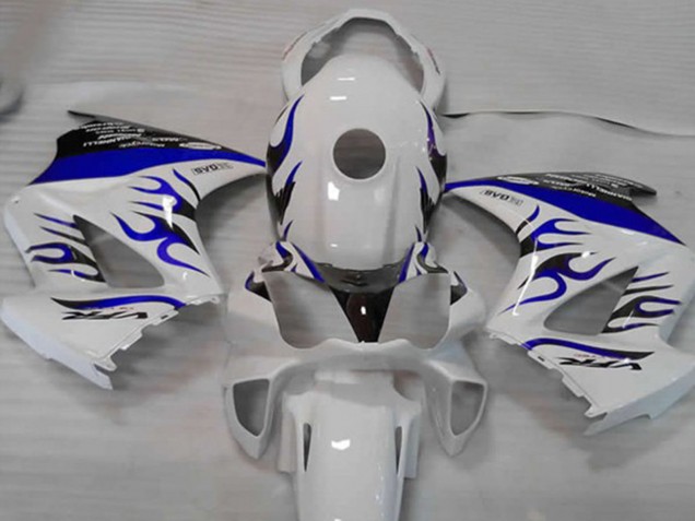 2002-2012 White Blue Flame Honda VFR800 Fairings for Sale 2002-2012 White Blue Flame Honda VFR800 Fairings for Sale
