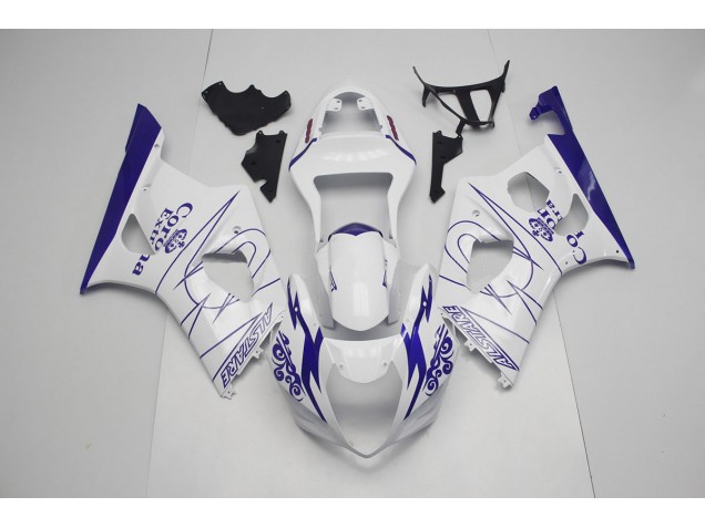 2003-2004 Blue and White Corona Suzuki GSXR 1000 Fairings for Sale 2003-2004 Blue and White Corona Suzuki GSXR 1000 Fairings for Sale