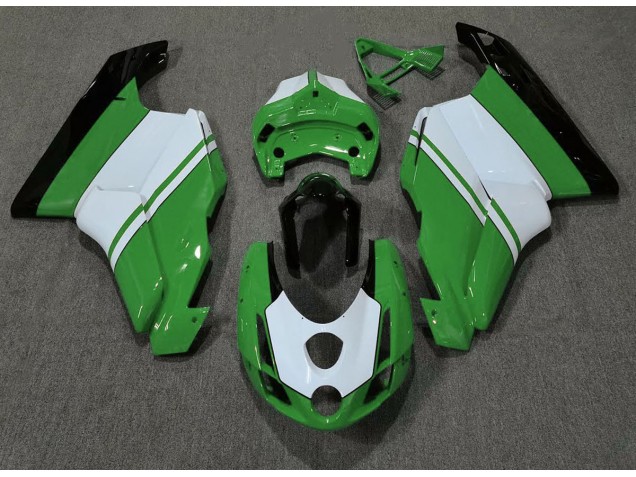 2003-2004 Gloss Green & White Ducati 749 999 Fairings for Sale 2003-2004 Gloss Green & White Ducati 749 999 Fairings for Sale