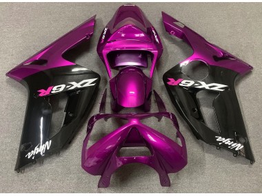 2003-2004 Gloss Pink and Black Kawasaki ZX6R Fairings for Sale