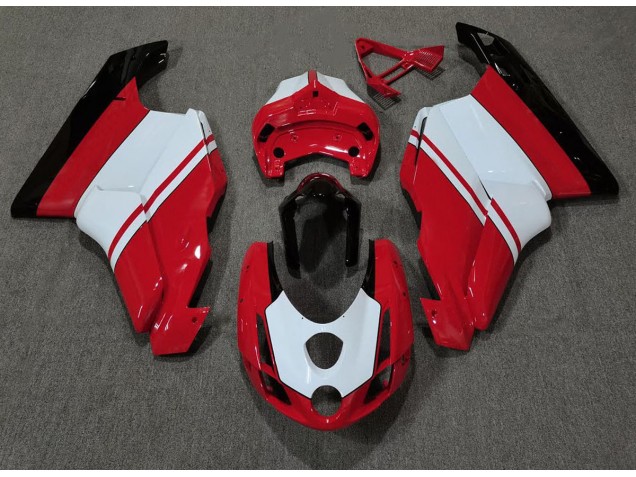 2003-2004 Gloss Red & White Ducati 749 999 Fairings for Sale 2003-2004 Gloss Red & White Ducati 749 999 Fairings for Sale